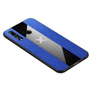 For Huawei Enjoy 9s XINLI Stitching Cloth Textue Shockproof TPU Protective Case(Blue)