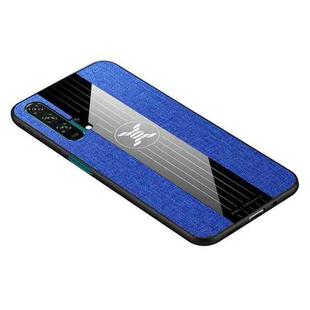 For Huawei Honor 20 Pro XINLI Stitching Cloth Textue Shockproof TPU Protective Case(Blue)