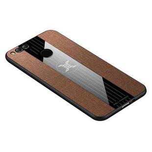 For Huawei Honor 7X XINLI Stitching Cloth Textue Shockproof TPU Protective Case(Brown)