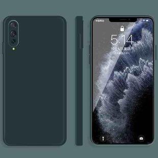 For vivo IQOO Solid Color Imitation Liquid Silicone Straight Edge Dropproof Full Coverage Protective Case(Dark Green)