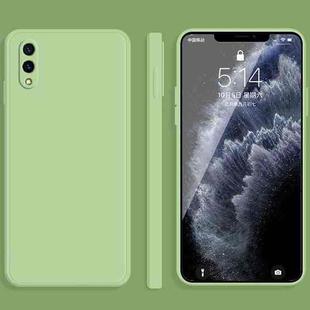 For vivo X23 Solid Color Imitation Liquid Silicone Straight Edge Dropproof Full Coverage Protective Case(Matcha Green)