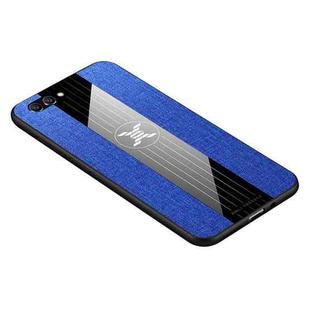For Huawei Honor View 10 XINLI Stitching Cloth Textue Shockproof TPU Protective Case(Blue)