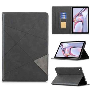 For Samsung Galaxy Tab A7 10.4 (2020) Rhombus Texture Horizontal Flip Magnetic Leather Case with Holder & Card Slots(Black)