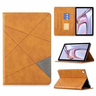 For Samsung Galaxy Tab A7 10.4 (2020) Rhombus Texture Horizontal Flip Magnetic Leather Case with Holder & Card Slots(Yellow)