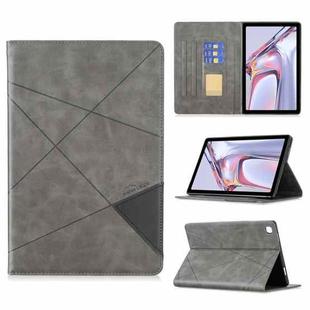 For Samsung Galaxy Tab A7 10.4 (2020) Rhombus Texture Horizontal Flip Magnetic Leather Case with Holder & Card Slots(Gray)