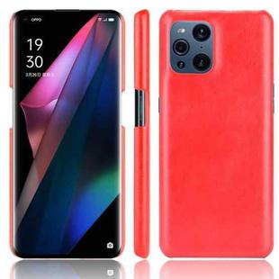 For OPPO Find X3 / X3 Pro Shockproof Litchi Texture PC + PU Case(Red)