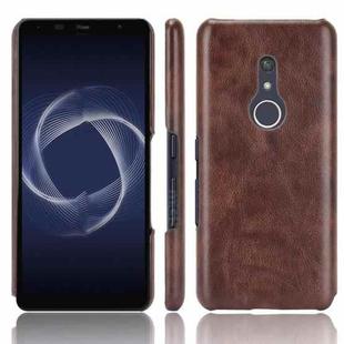 For Fujitsu Be4 Plus F-41B Shockproof Litchi Texture PC + PU Case(Brown)