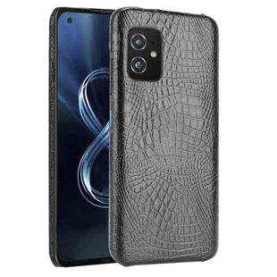 For Asus Zenfone 8 ZS590KS Shockproof Crocodile Texture PC + PU Case(Black)