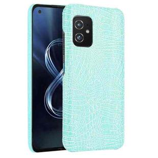For Asus Zenfone 8 ZS590KS Shockproof Crocodile Texture PC + PU Case(Green)