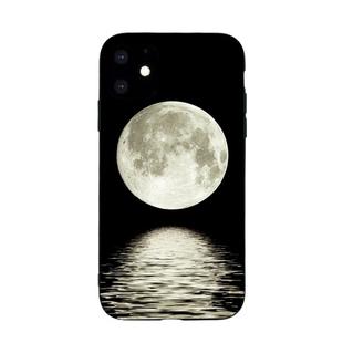 For iPhone 11 Pro Max Painted Pattern Soft TPU Protective Case(Moon)