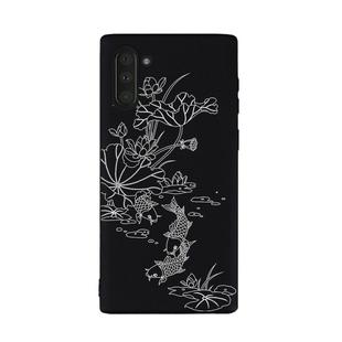 For Galaxy Note 10 Painted Pattern Soft TPU Protective Case(Lotus Pond)