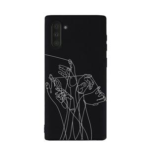 For Galaxy Note 10 Painted Pattern Soft TPU Protective Case(Five Hands)