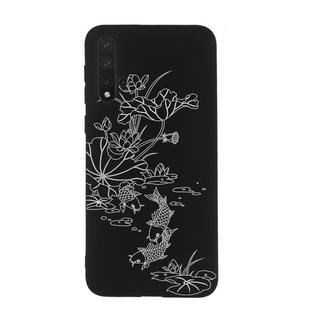 For Huawei Nova 5 Painted Pattern Soft TPU Protective Case(Lotus Pond)
