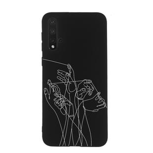 For Huawei Nova 5 Painted Pattern Soft TPU Protective Case(Five Hands)