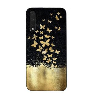 For Huawei Nova 5 Painted Pattern Soft TPU Protective Case(Gold Butterfly)
