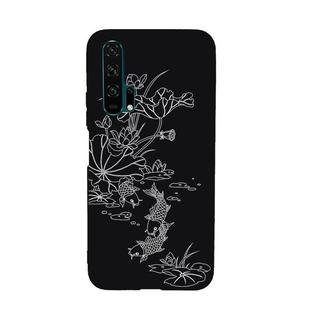 For Huawei Honor 20 Pro Painted Pattern Soft TPU Protective Case(Lotus Pond)