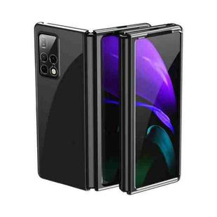 For Huawei Mate X2 Ultra-thin Electroplated Transparent Folding Case(Black)