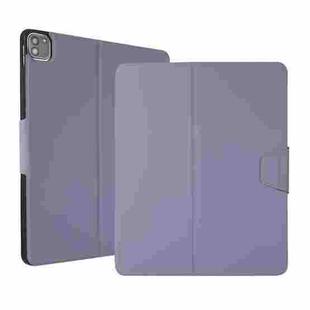For iPad Pro 12.9 2022 / 2021 Electric Pressed Texture Horizontal Flip Leather Tablet Case with Holder & Pen Slot(Lavender Gray)