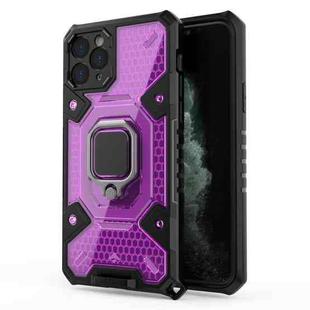 For iPhone 11 pro Space PC+TPU Ring Holder Protective Case(Purple)