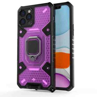 For iPhone 12 Pro Space PC+TPU Ring Holder Protective Case(Purple)
