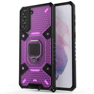 For Samsung Galaxy S21 Space PC+TPU Ring Holder Protective Case(Purple)