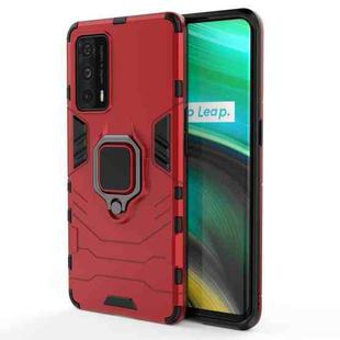 For OPPO Realme X7 Pro Ultra Shockproof PC + TPU Protective Case with Magnetic Ring Holder(Red)