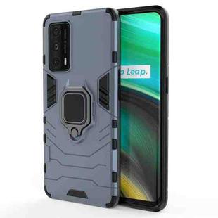 For OPPO Realme X7 Pro Ultra Shockproof PC + TPU Protective Case with Magnetic Ring Holder(Navy Blue)