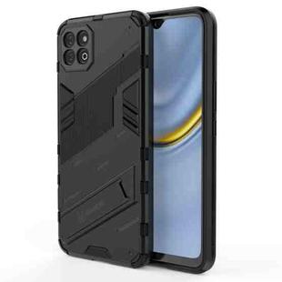 For Honor Play 20 Punk Armor 2 in 1 PC + TPU Shockproof Case with Invisible Holder(Black)