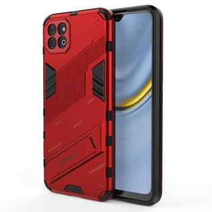 For Honor Play 20 Punk Armor 2 in 1 PC + TPU Shockproof Case with Invisible Holder(Red)