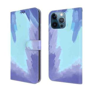 For iPhone 12 Pro Max Watercolor Pattern Horizontal Flip Leather Case with Holder & Card Slot & Wallet(Winter Snow)