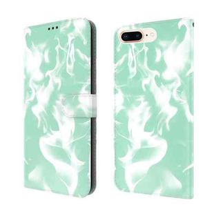 Cloud Fog Pattern Horizontal Flip Leather Case with Holder & Card Slot & Wallet For iPhone 8 Plus & 7 Plus(Mint Green)