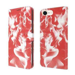 For iPhone SE 2022 / SE 2020 / 8 / 7 Cloud Fog Pattern Horizontal Flip Leather Case with Holder & Card Slot & Wallet(Red)