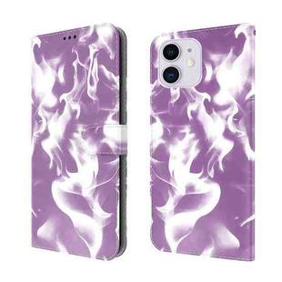 For iPhone 12 / 12 Pro Cloud Fog Pattern Horizontal Flip Leather Case with Holder & Card Slot & Wallet(Purple)