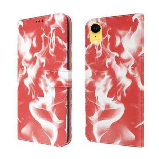 For iPhone XR Cloud Fog Pattern Horizontal Flip Leather Case with Holder & Card Slot & Wallet(Red)