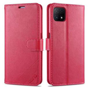 For OPPO A72 5G AZNS Sheepskin Texture Horizontal Flip Leather Case with Holder & Card Slots & Wallet(Red)
