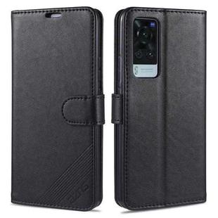 For Vivo X60 AZNS Sheepskin Texture Horizontal Flip Leather Case with Holder & Card Slots & Wallet(Black)