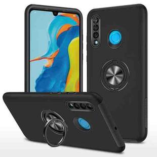 For Huawei P30 Lite PC + TPU Shockproof Magnetic Protective Case with Invisible Ring Holder(Black)