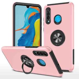 For Huawei P30 Lite PC + TPU Shockproof Magnetic Protective Case with Invisible Ring Holder(Rose Gold)