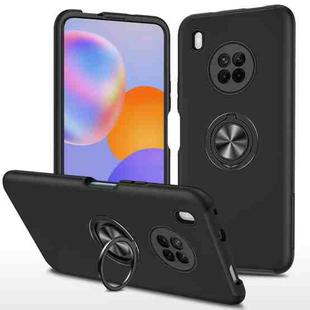 For Huawei Y9a PC + TPU Shockproof Magnetic Protective Case with Invisible Ring Holder(Black)