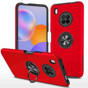 For Huawei Y9a PC + TPU Shockproof Magnetic Protective Case with Invisible Ring Holder(Red)