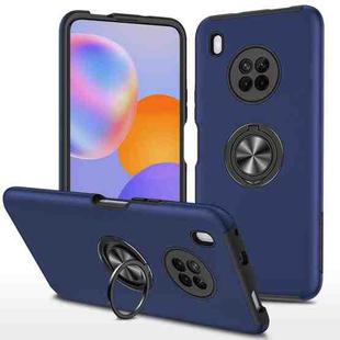 For Huawei Y9a PC + TPU Shockproof Magnetic Protective Case with Invisible Ring Holder(Blue)
