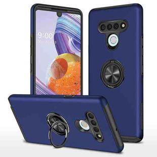 For LG Stylo 6 PC + TPU Shockproof Magnetic Protective Case with Invisible Ring Holder(Blue)