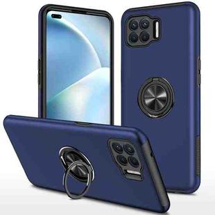 For OPPO A93 4G PC + TPU Shockproof Magnetic Protective Case with Invisible Ring Holder(Blue)