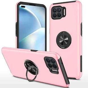 For OPPO A93 4G PC + TPU Shockproof Magnetic Protective Case with Invisible Ring Holder(Rose Gold)
