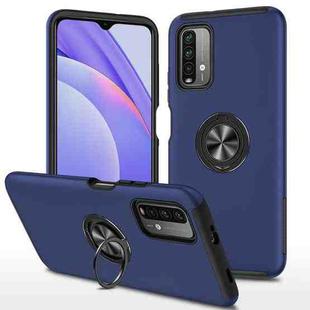 For Xiaomi Redmi Note9 4G PC + TPU Shockproof Magnetic Protective Case with Invisible Ring Holder(Blue)