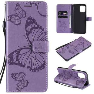 For OPPO Find X3 Pro / Find X3 Pressed Printing Butterfly Pattern Horizontal Flip PU Leather Case with Holder & Card Slots & Wallet & Lanyard(Purple)