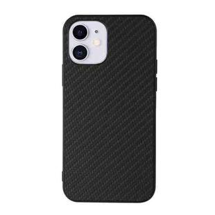 For iPhone 11 Carbon Fiber Skin PU + PC + TPU Shockprof Protective Case (Black)