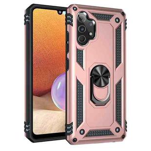 For Samsung Galaxy A32 4G Shockproof TPU + PC Protective Case with 360 Degree Rotating Holder(Rose Gold)