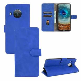 For Nokia X10 Solid Color Skin Feel Magnetic Buckle Horizontal Flip Calf Texture PU Leather Case with Holder & Card Slots & Wallet(Blue)