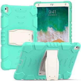 3-Layer Protection  Screen Frame + PC + Silicone Shockproof Combination Case with Holder For iPad Pro 10.5 (2019) / (2017)(Mint Green)